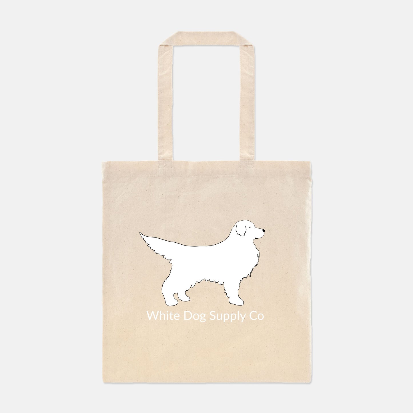 White Dog Lightweight Tote Bag