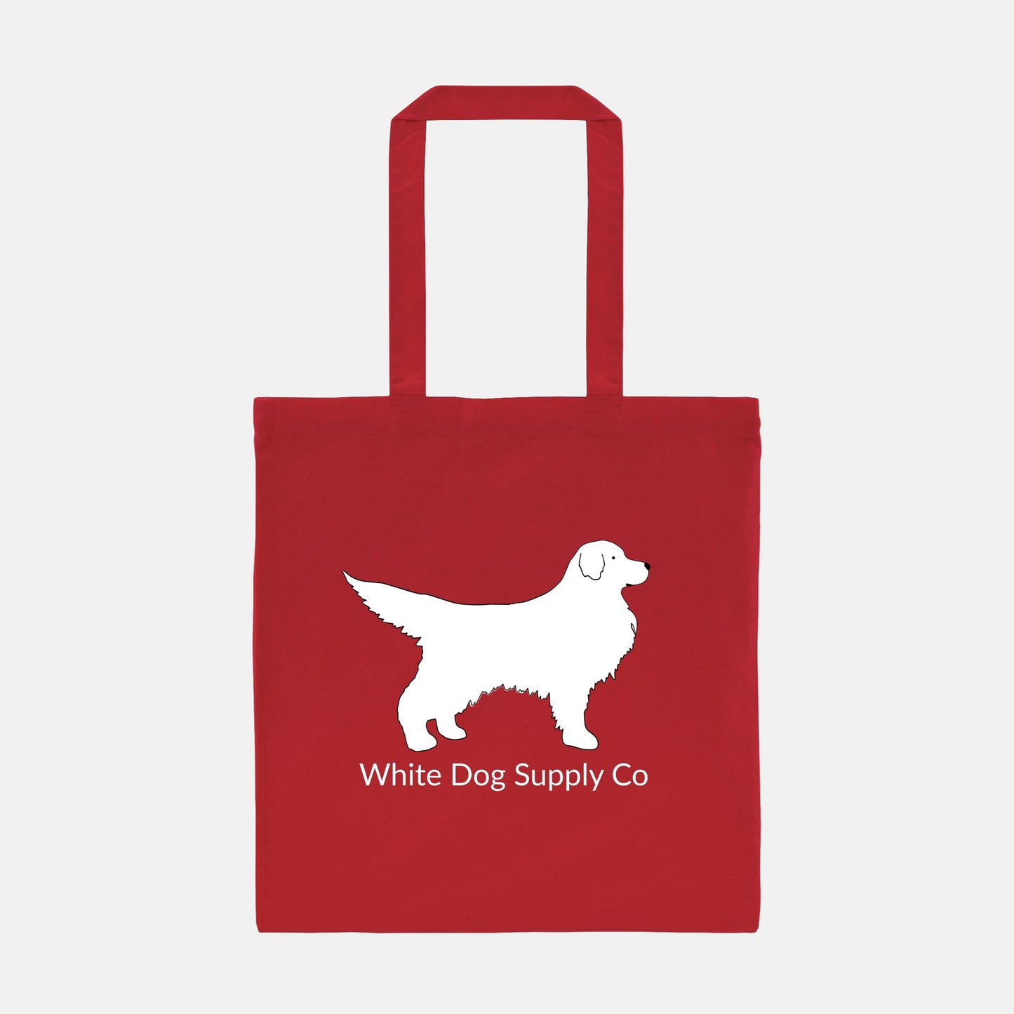 White Dog Lightweight Tote Bag