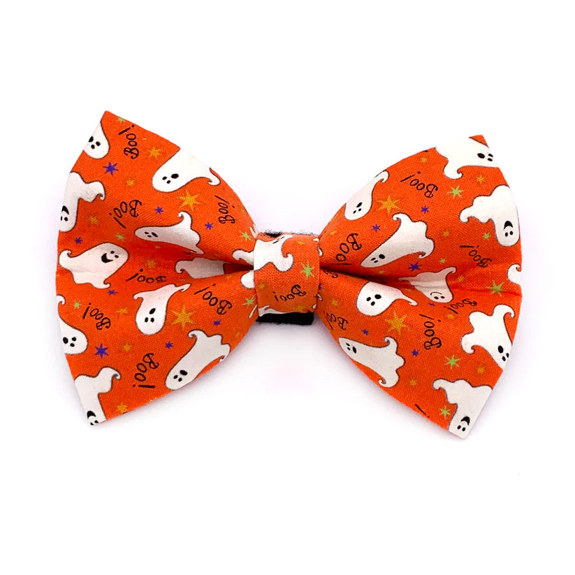 Boo Halloween Glow in the Dark Dog Bow Tie