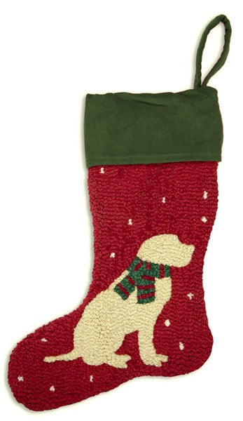 Golden Retriever with Scarf - Christmas Stocking