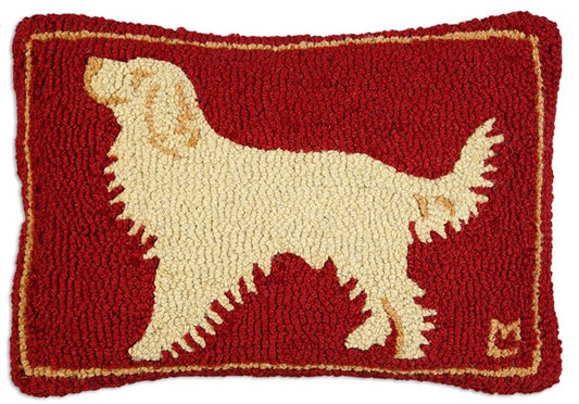 Golden Guy Retriever - Hooked Wool Pillow