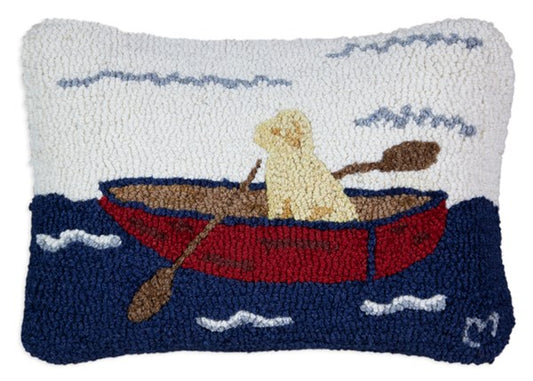 Row Your Boat - Hooked Wool Pillow