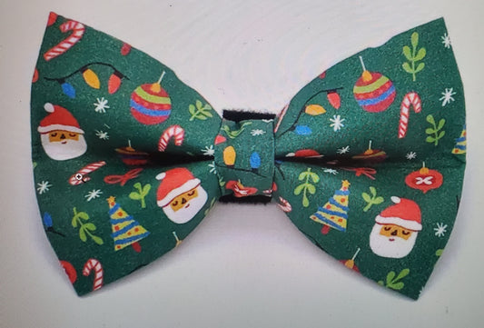 Santa Christmas Dog Bow Tie