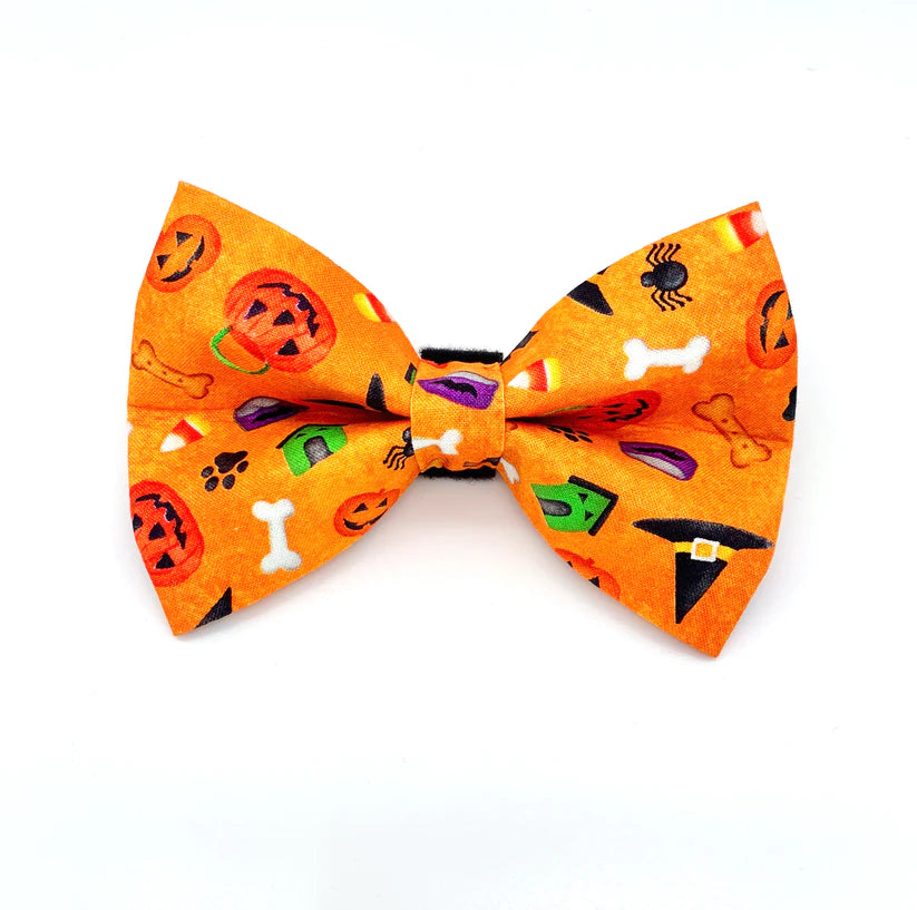 Trick or Treat Halloween Dog Bow Tie