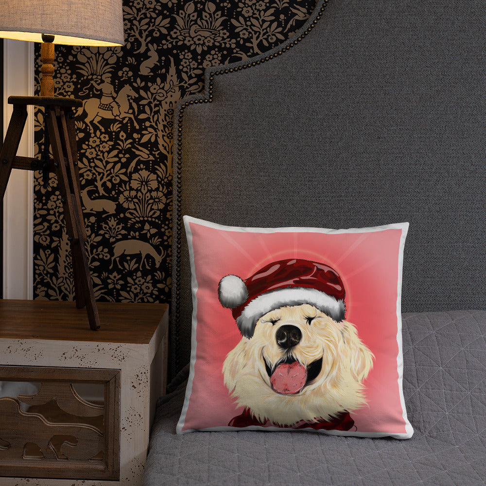 Jolly Christmas Cream Pillow