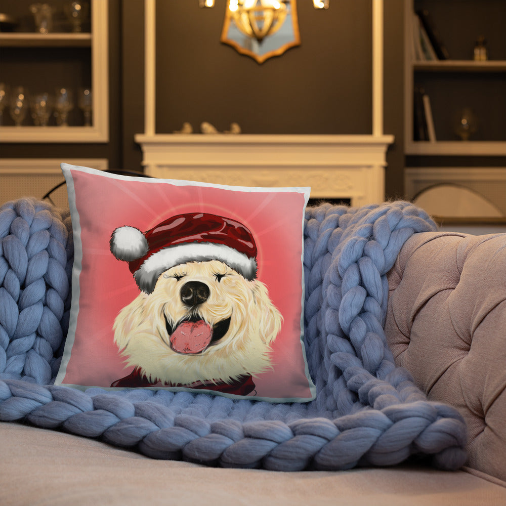 Jolly Christmas Cream Pillow