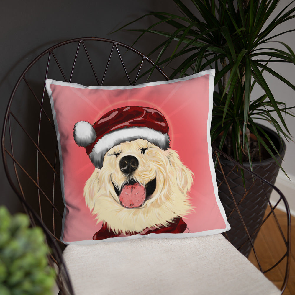 Jolly Christmas Cream Pillow