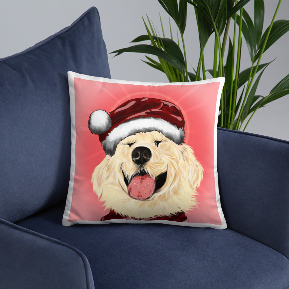 Jolly Christmas Cream Pillow