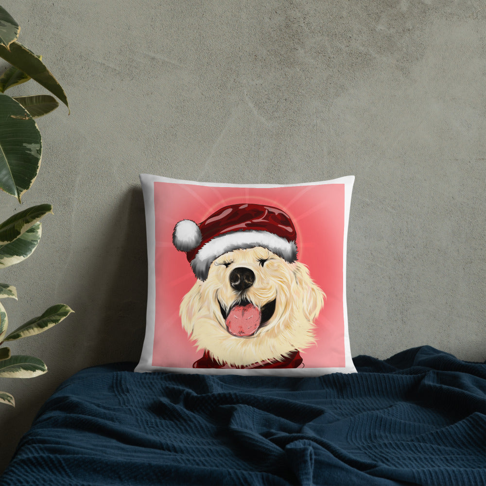 Jolly Christmas Cream Pillow