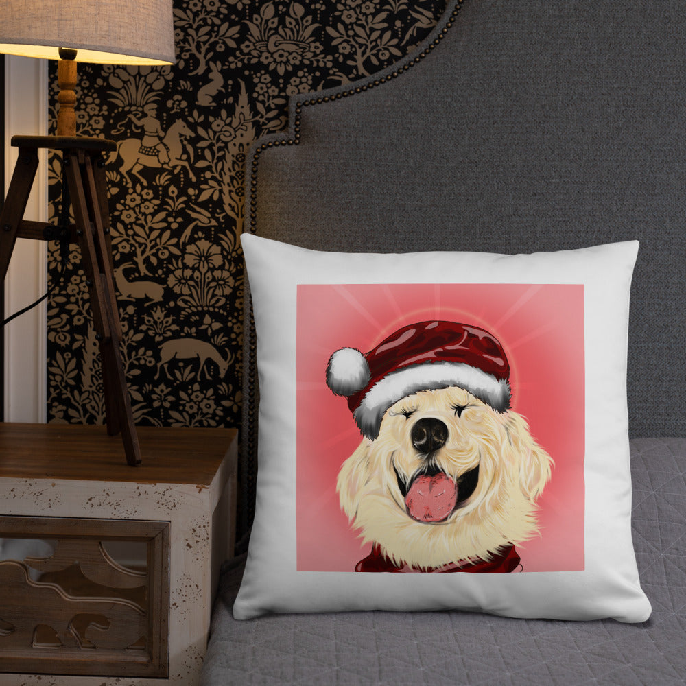 Jolly Christmas Cream Pillow