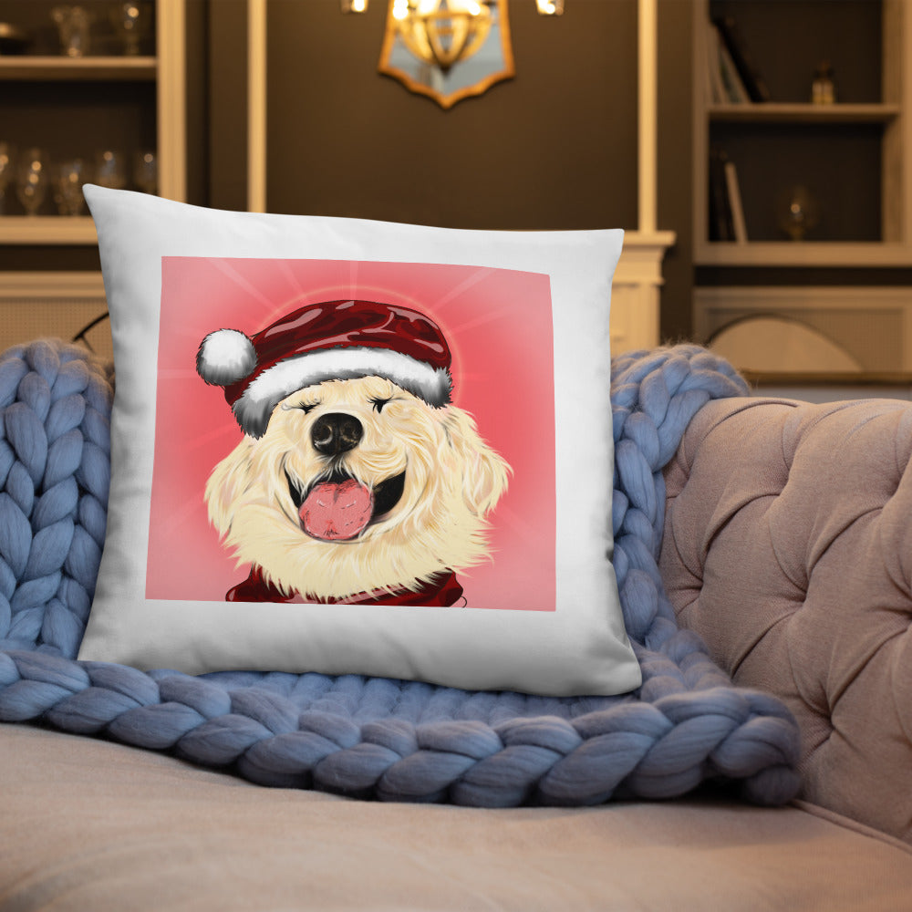 Jolly Christmas Cream Pillow