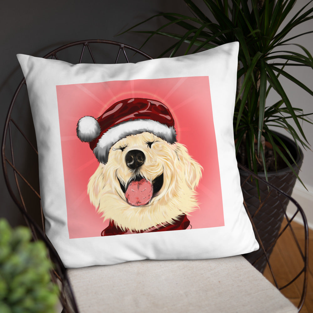 Jolly Christmas Cream Pillow