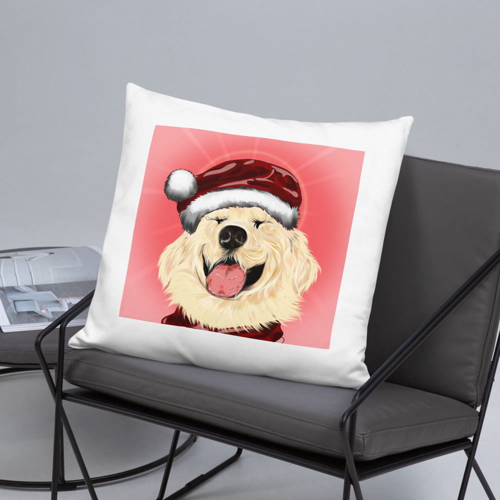 Jolly Christmas Cream Pillow