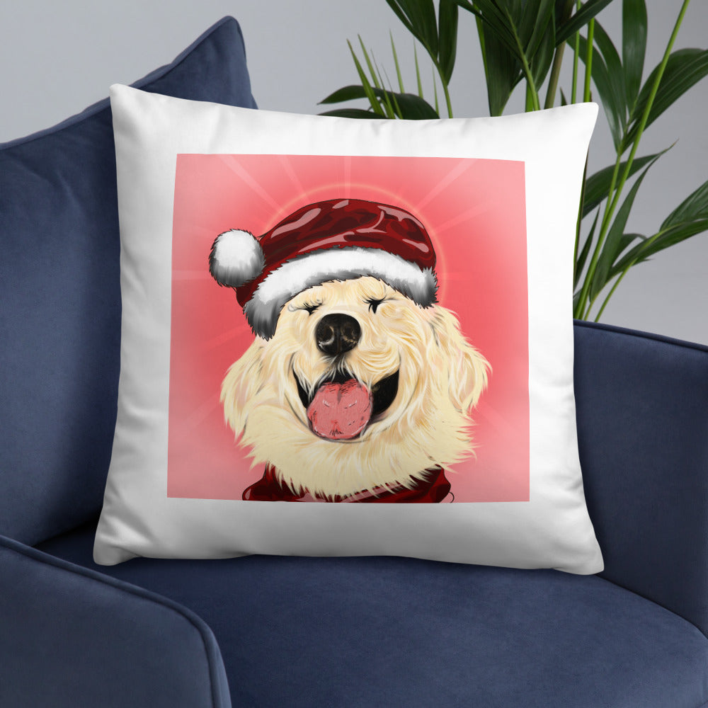 Jolly Christmas Cream Pillow