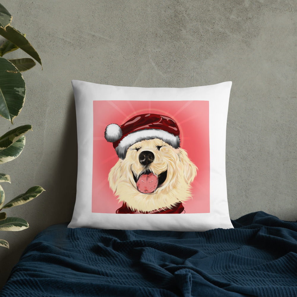 Jolly Christmas Cream Pillow