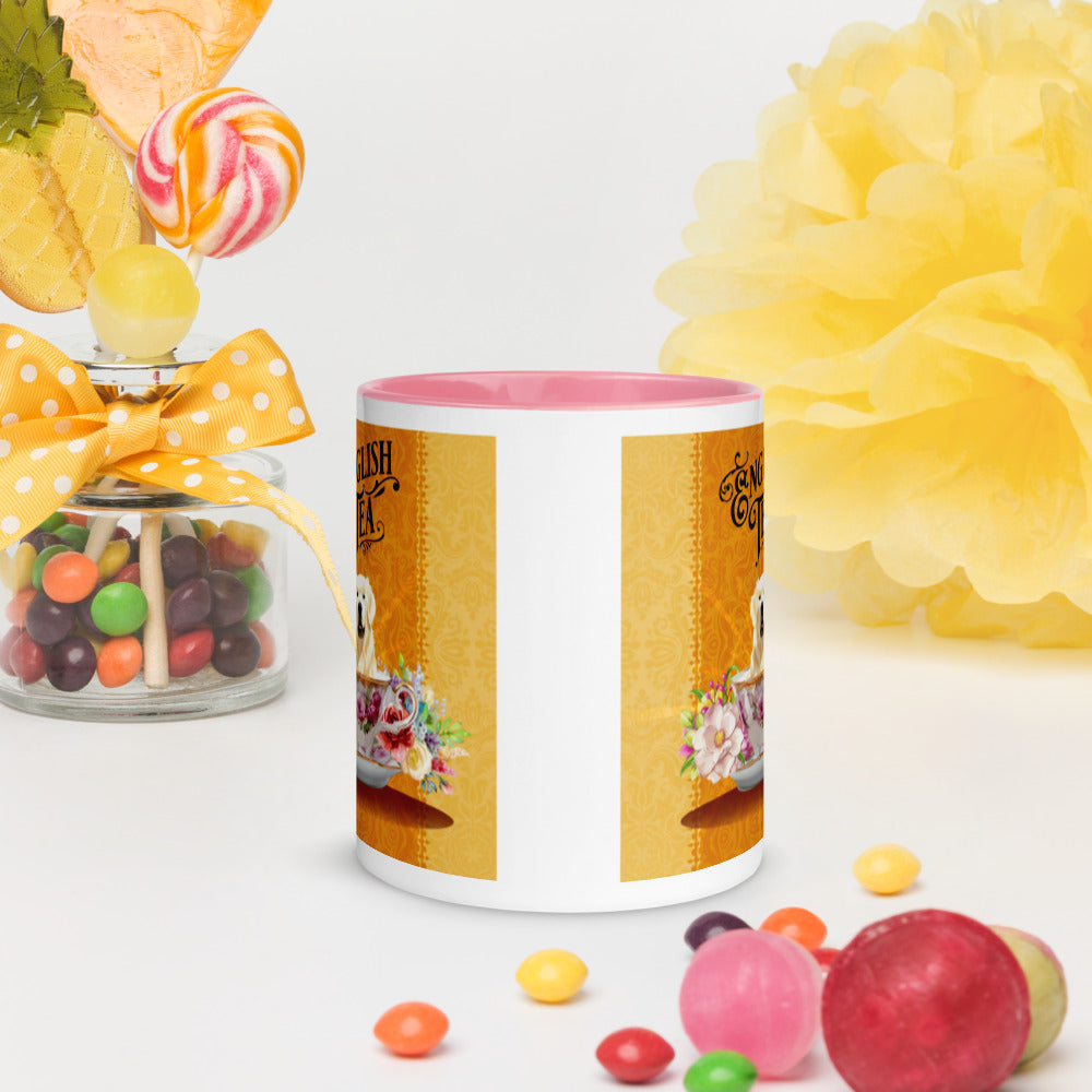 Fancy English Tea Mug in Yellow or Pink