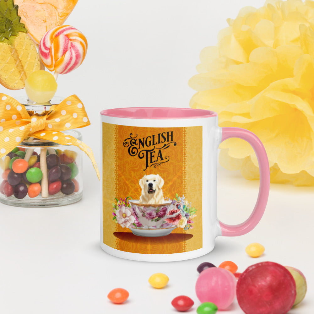 Fancy English Tea Mug in Yellow or Pink
