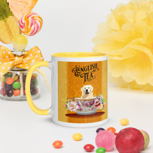 Fancy English Tea Mug in Yellow or Pink