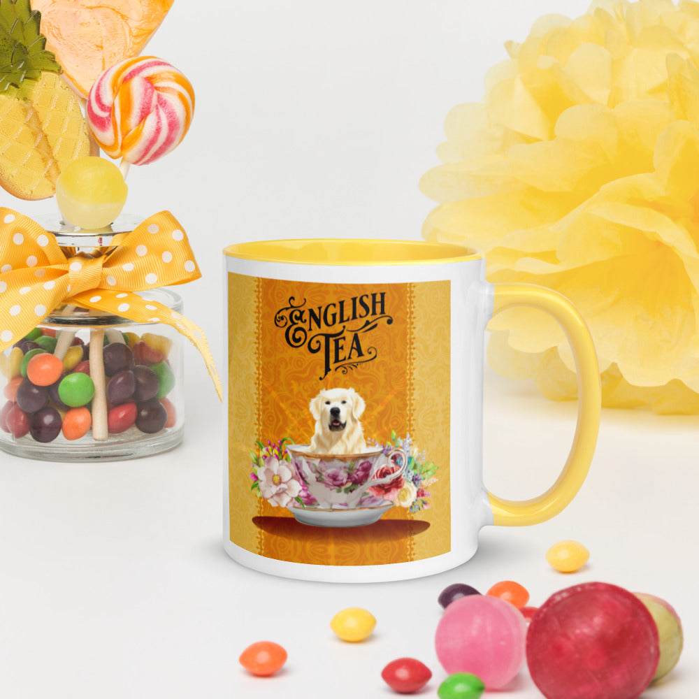 Fancy English Tea Mug in Yellow or Pink